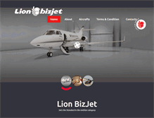 Tablet Screenshot of lionbizjet.com
